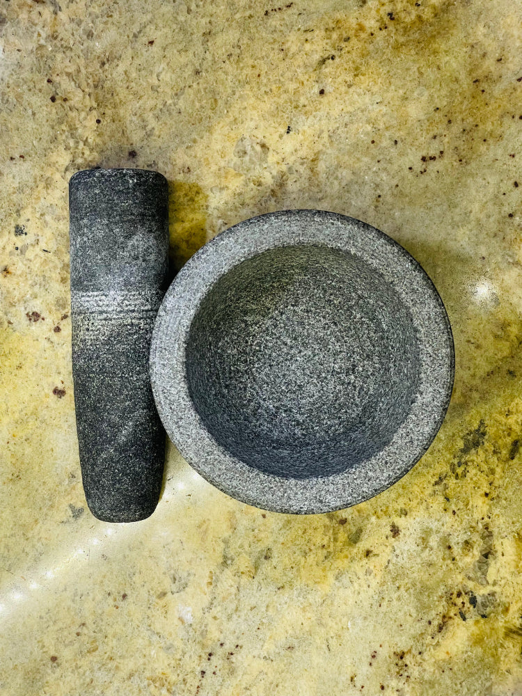 Chef’s Mortar & Pestle Height of Mortar 3.5inch ,Outer Diameter 5 inch,Inner Diameter 4 inch, Pestle Weight 500g , Pestle Height 5.5 Inch