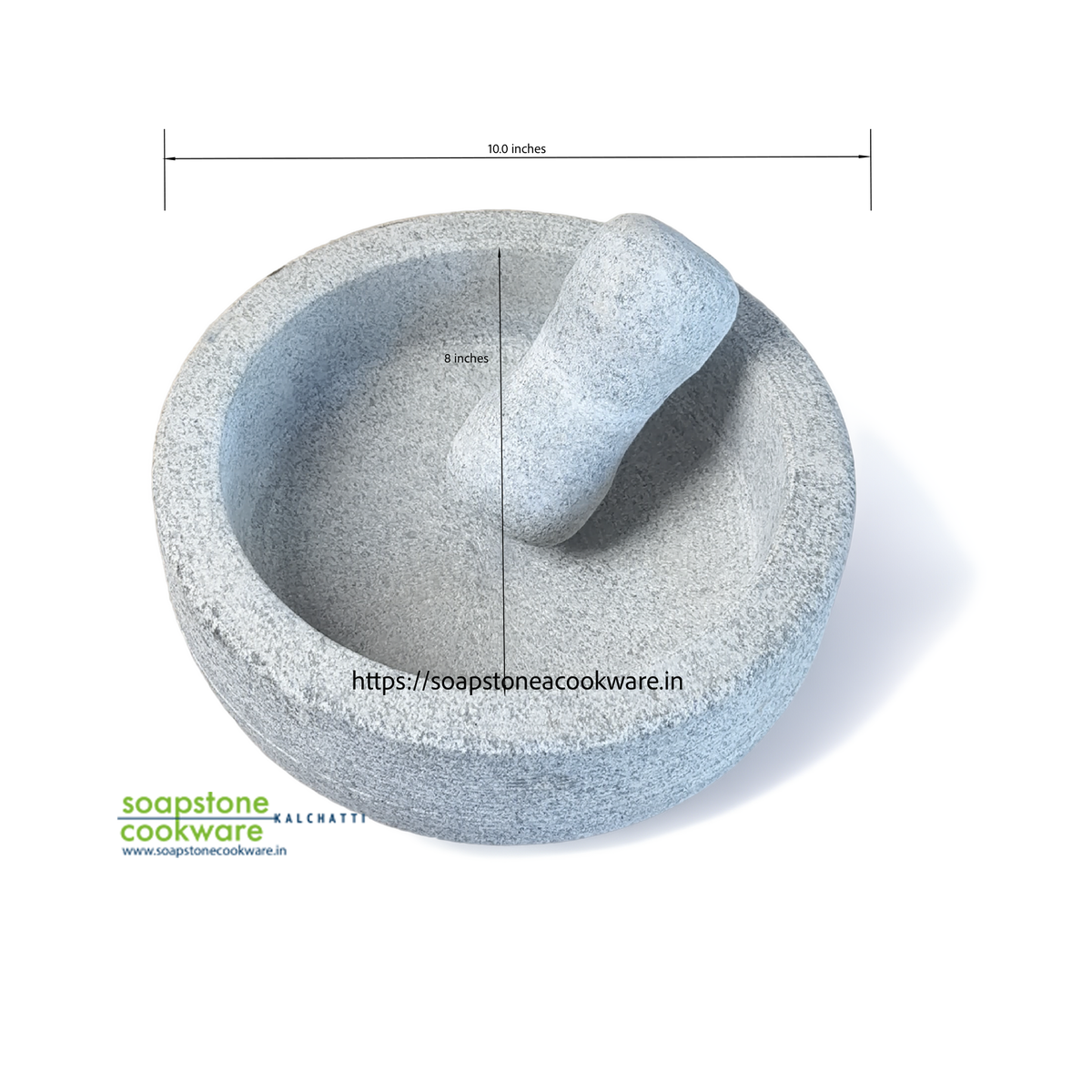 Mortar & Pestle - Large dimensions and measurement guide