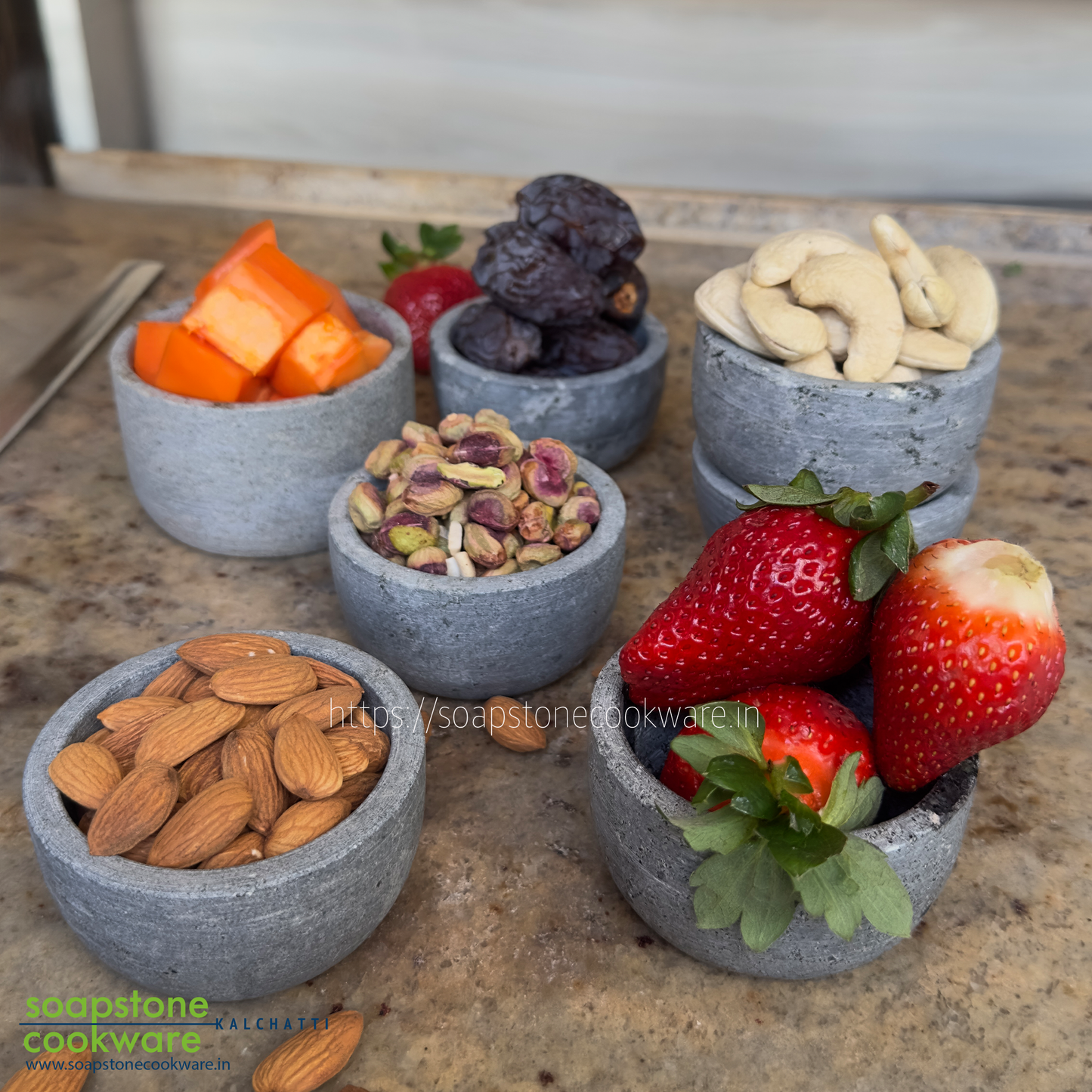 Soapstone Dessert Bowl Pack of 2