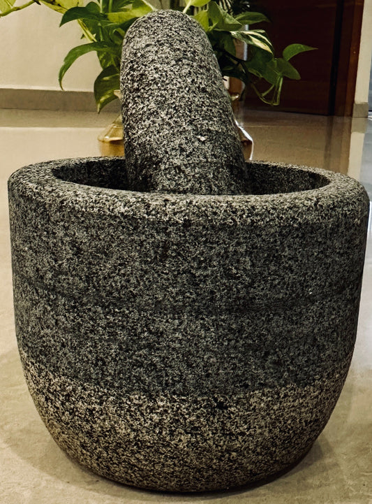 Mortar & Pestle  Mortar spec: Height4 Inch  Diameter Outer 5 Inch,Inner 4Inch , Weight 2.5Kgs,  Pestle Height 5.5 Inch, Weight 500g
